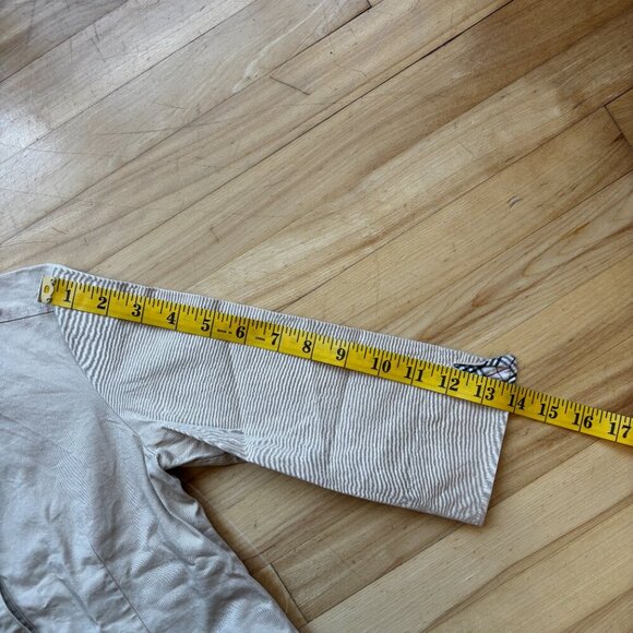 Burberry London Girls Beige Plaid Cuff Button-Up Shirt Size 150A (US 12-13Y) - Picture 3 of 11